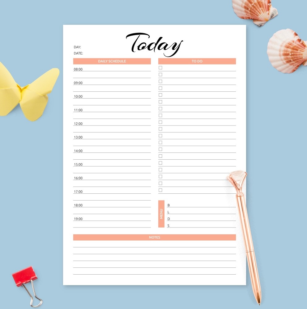 Daily Planner Template For Student