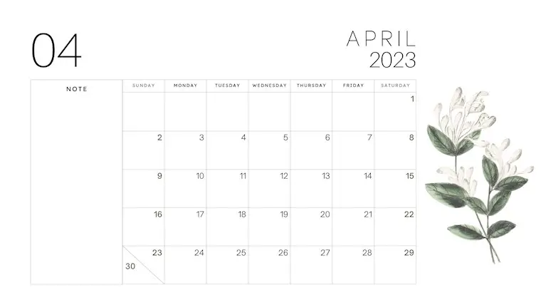 cute april 2023 calendar