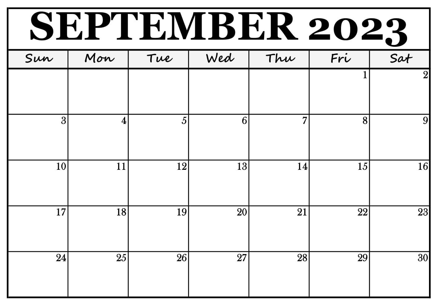 free printable september 2023 calendar